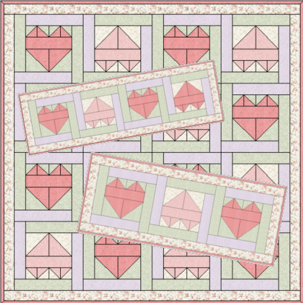 Love Me Tender Trio an Original Projects designed by TK Harrison from BOMquilts.com!